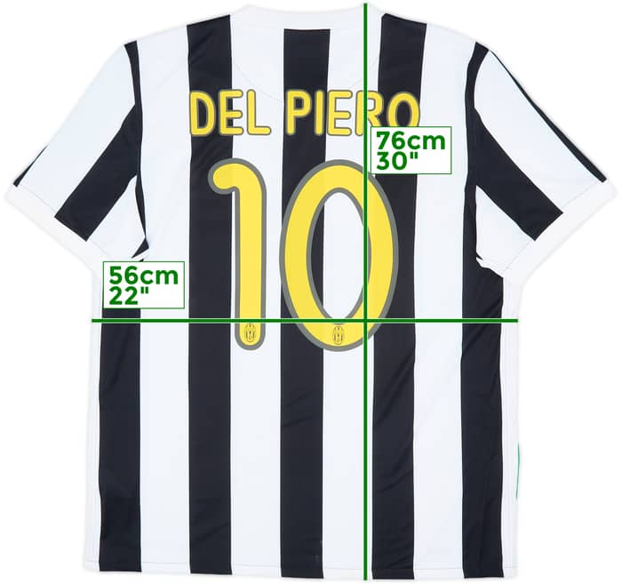 2009-10 Juventus Home Shirt Del Piero #10 - 7/10 - (L)