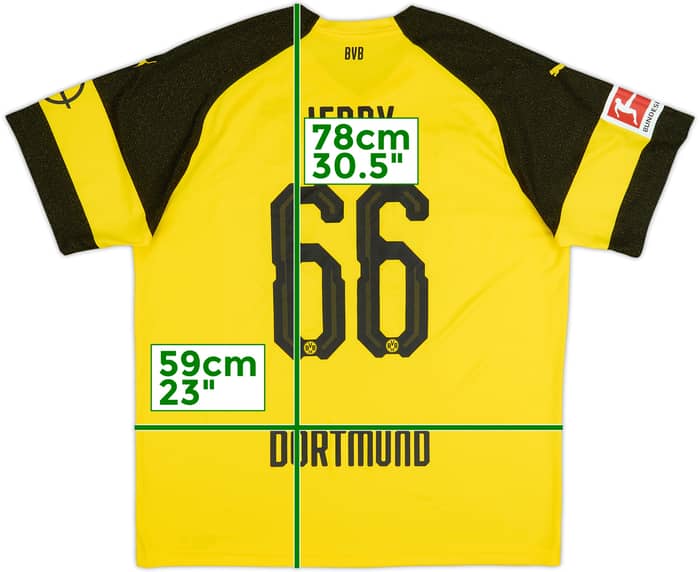 2018-19 Borussia Dortmund Home Shirt Jebby #66 - 10/10 - (XXL)