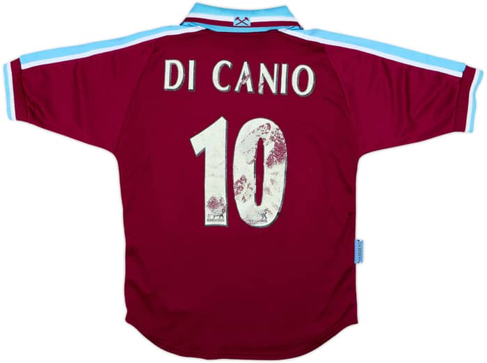 1999-01 West Ham Home Shirt Di Canio #10 - 4/10 - (XL.Boys)