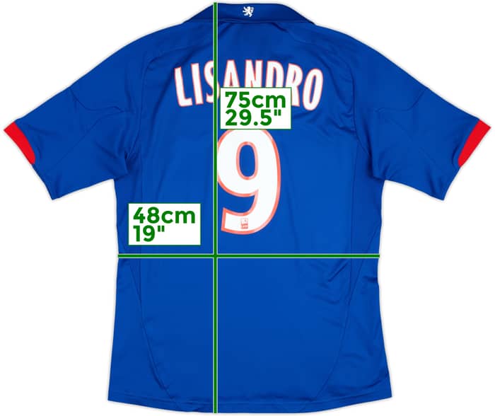 2012-13 Lyon Away Shirt Lisandro #9 - 6/10 - (M)