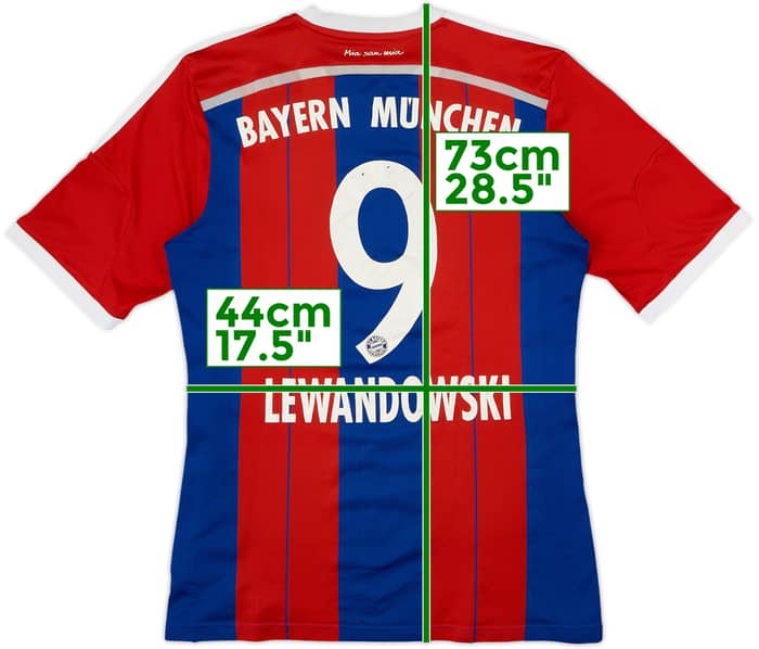 2014-15 Bayern Munich Home Shirt Lewandowski #9 - 6/10 - (M)