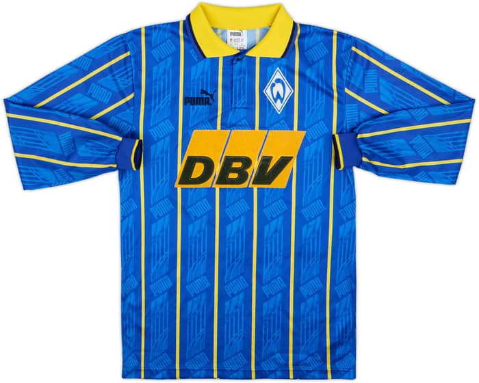 1995-96 Werder Bremen Away L/S Shirt Labbadia #28 - 8/10 - (XS)