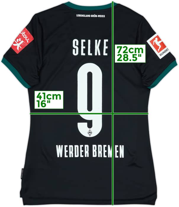 2019-20 Werder Bremen Third Shirt Selke #9 - 6/10 - (Women's S)