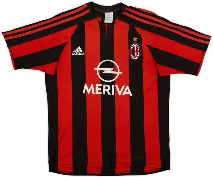 2003-04 AC Milan Home Shirt Shevchenko #7 - 6/10 - (XL.Boys)