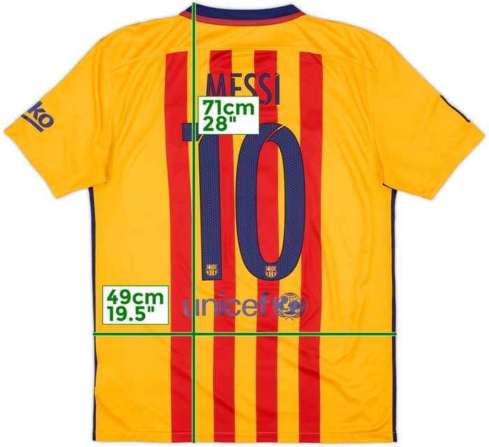 2015-16 Barcelona Away Shirt Messi #10 - 8/10 - (M)