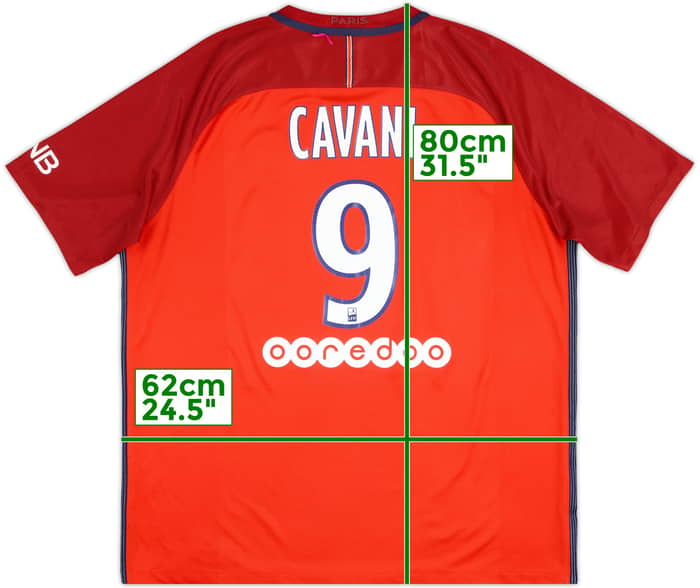 2016-17 Paris Saint-Germain Away Shirt Cavani #9 - 6/10 - (XXL)