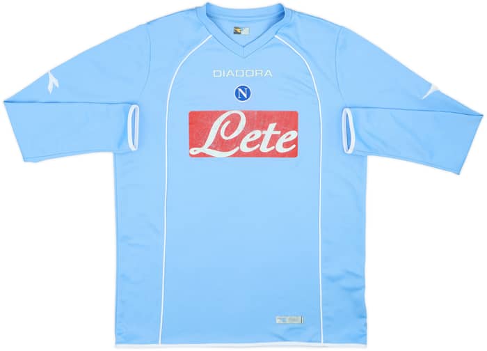 2006-07 Napoli Home L/S Shirt - 6/10 - (L)