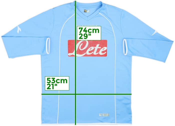 2006-07 Napoli Home L/S Shirt - 6/10 - (L)