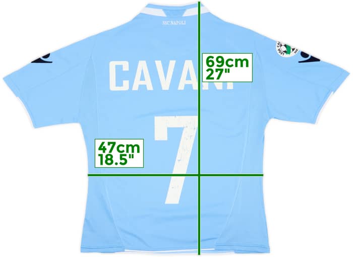 2009-10 Napoli Home Shirt Cavani #7 - 6/10 - (S)