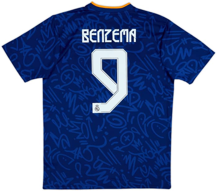 2021-22 Real Madrid Away Shirt Benzema #9 - 7/10 - (L)