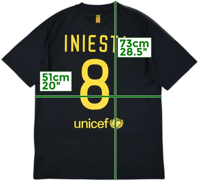 2011-12 Barcelona Basic Away Shirt Iniesta #8 - 8/10 - (M)