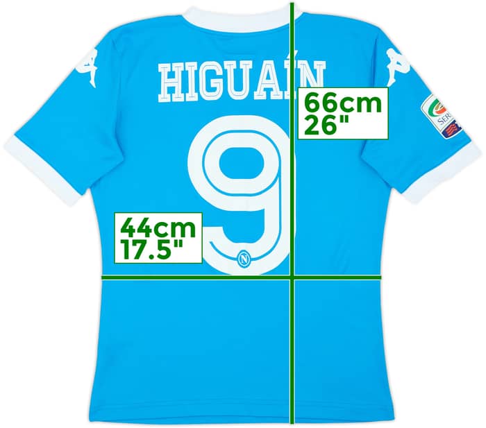2015-16 Napoli Home Shirt Higuain #9 - 6/10 - (L.Boys)