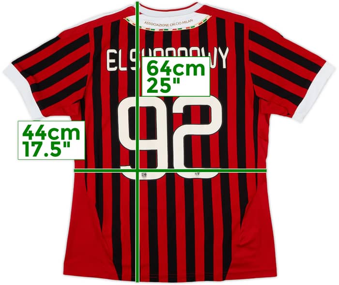 2011-12 AC Milan Home Shirt El Shaarawy #92 - 7/10 - (L.Boys)