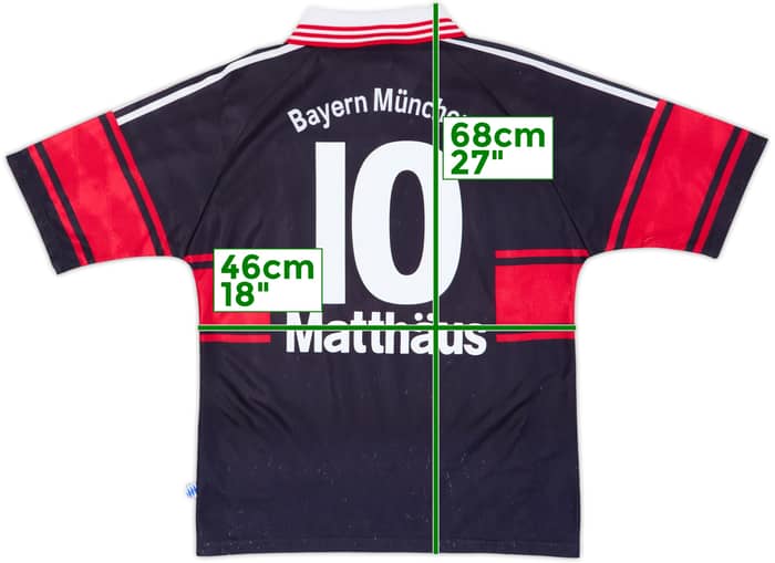1997-99 Bayern Munich Home Shirt Matthaus #10 - 8/10 - (15-16 Years)