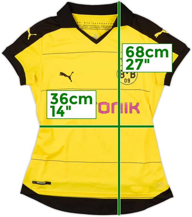2015-16 Borussia Dortmund Home Shirt - 5/10 - (Women's S)
