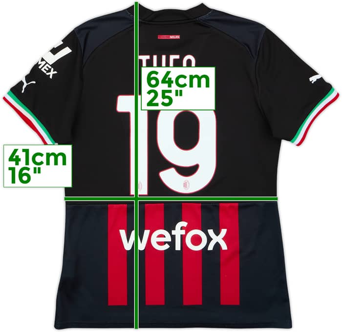 2022-23 AC Milan Home Shirt Theo #19 - 10/10 - (Women's S)