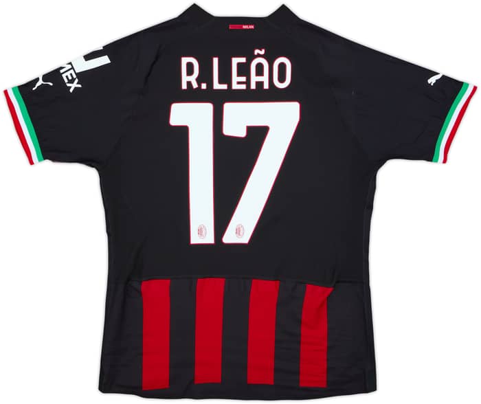 2022-23 AC Milan Authentic Home Shirt R.Leao #17 - 8/10 - (XS)