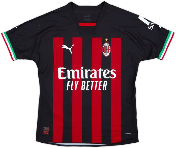 2022-23 AC Milan Authentic Home Shirt R.Leao #17 - 8/10 - (XS)