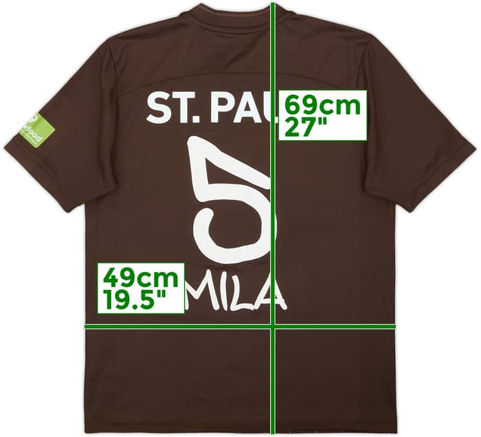 2021-22 St Pauli Home Shirt Mila #5 - 6/10 - (S)