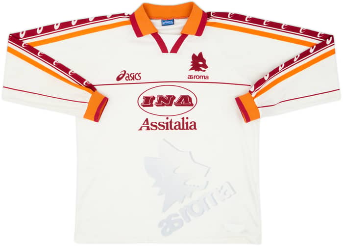 1995-96 Roma Away L/S Shirt - 7/10 - (XL.Boys)