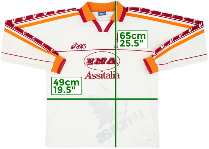 1995-96 Roma Away L/S Shirt - 7/10 - (XL.Boys)