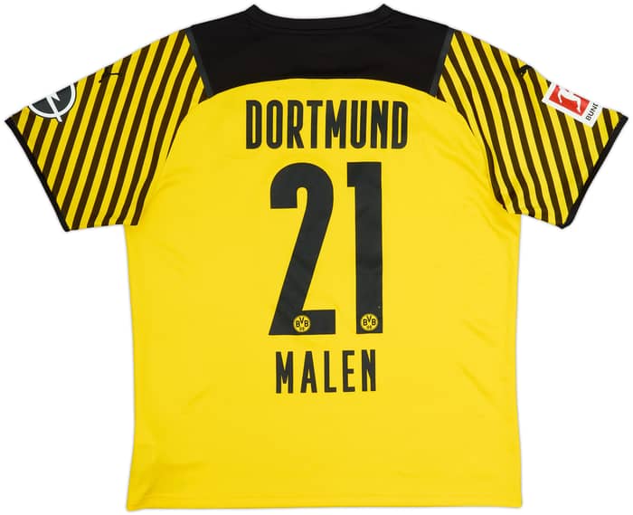 2021-22 Borussia Dortmund Home Shirt Malen #21 - 7/10 - (L)