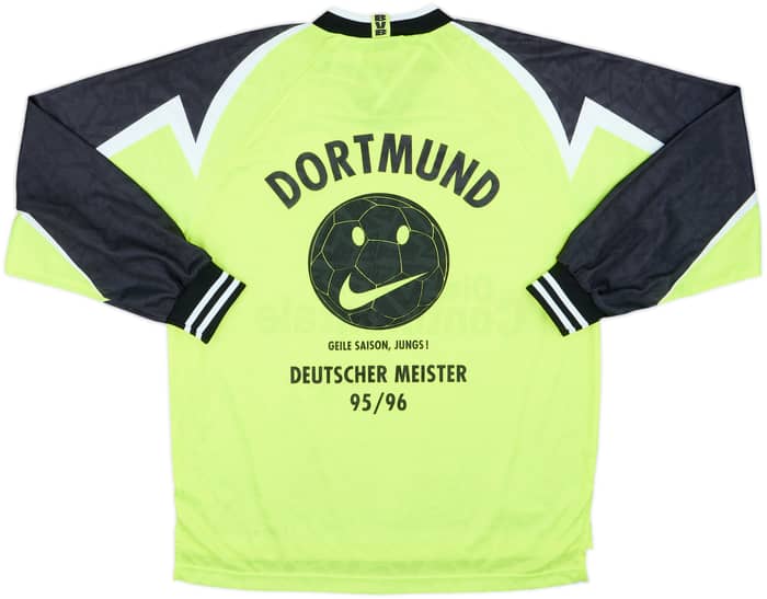 1995-96 Borussia Dortmund 'Deutscher Meister' Home L/S Shirt - 10/10 - (XL)
