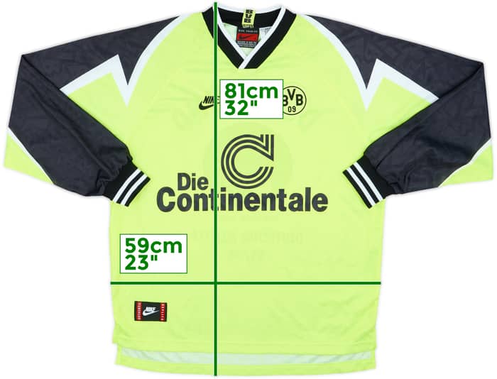 1995-96 Borussia Dortmund 'Deutscher Meister' Home L/S Shirt - 10/10 - (XL)