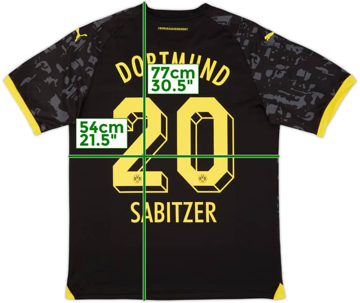 2023-24 Borussia Dortmund Away Shirt Sabitzer #20 - 8/10 - (XL)