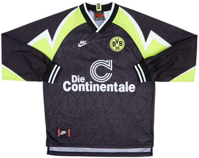 1995-96 Borussia Dortmund Away L/S Shirt - 8/10 - (L)