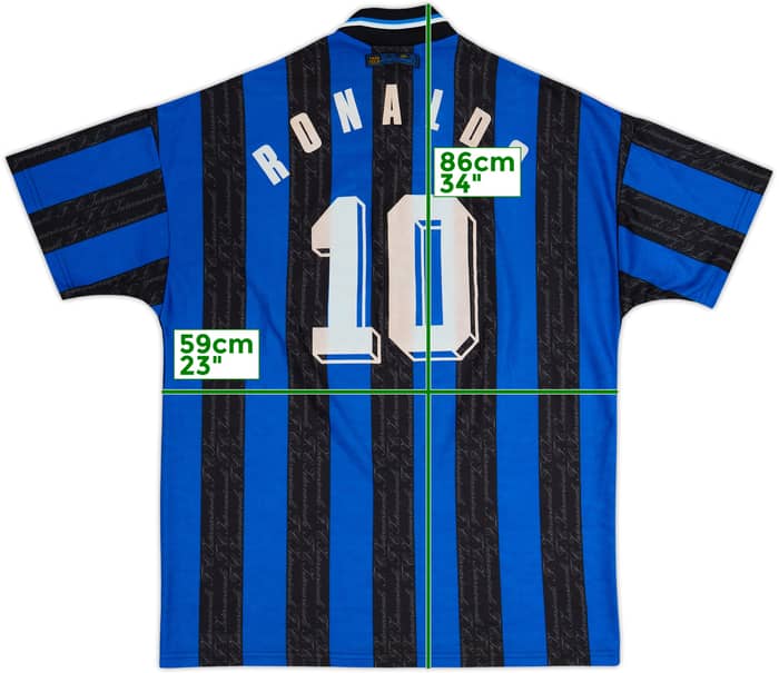 1997-98 Inter Milan Home Shirt Ronaldo #10 - 6/10 - (XL)