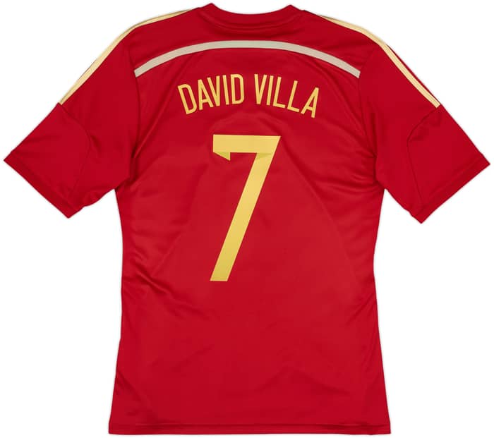2013-15 Spain Home Shirt David Villa #7 - 6/10 - (M)