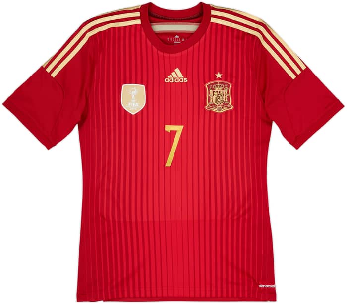 2013-15 Spain Home Shirt David Villa #7 - 6/10 - (M)