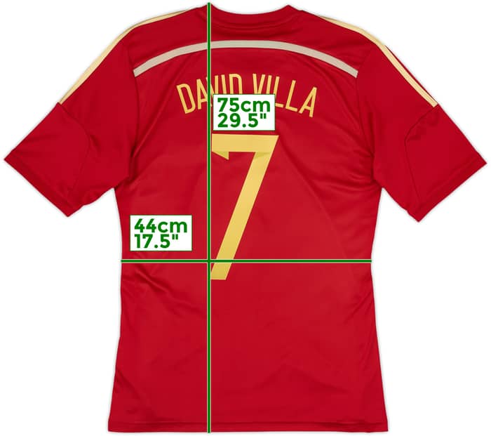 2013-15 Spain Home Shirt David Villa #7 - 6/10 - (M)