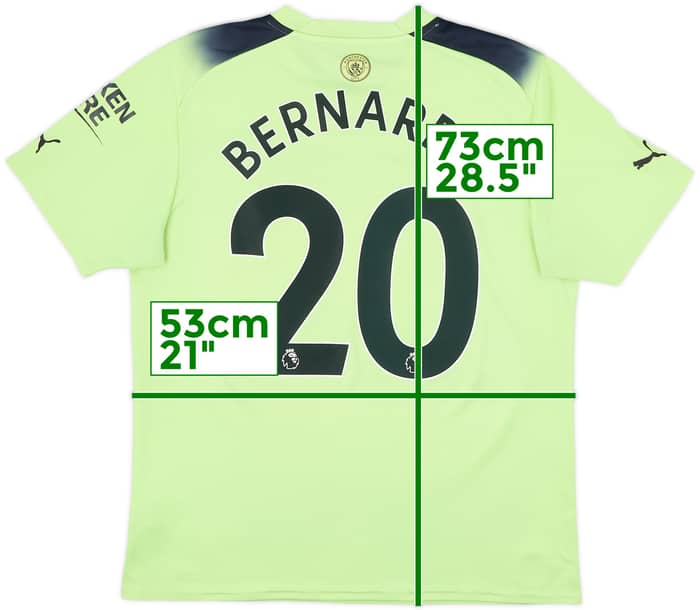 2022-23 Manchester City Third Shirt Bernardo #20 - 7/10 - (L)