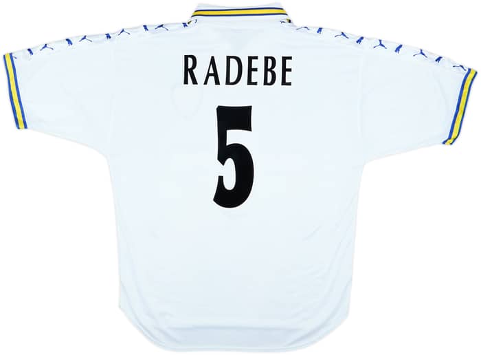 1998-00 Leeds United Home Shirt Radebe #5 - 9/10 - (L)