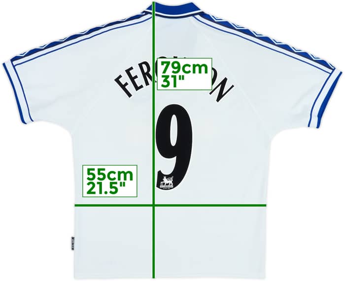 1998-99 Everton Away Shirt Ferguson #9 - 7/10 - (L)