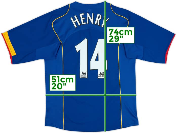 2004-06 Arsenal Away Shirt Henry #14 - 8/10 - (M)