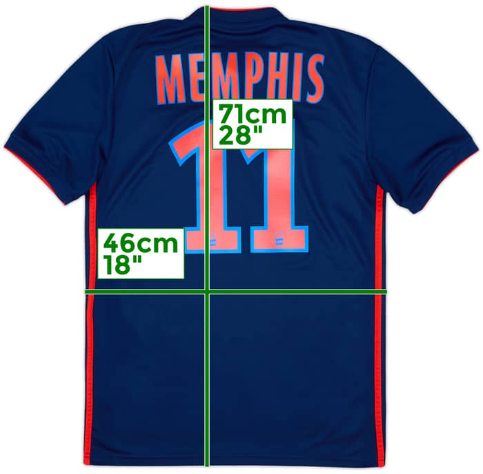 2018-19 Lyon Away Shirt Memphis #11 - 10/10 - (S)