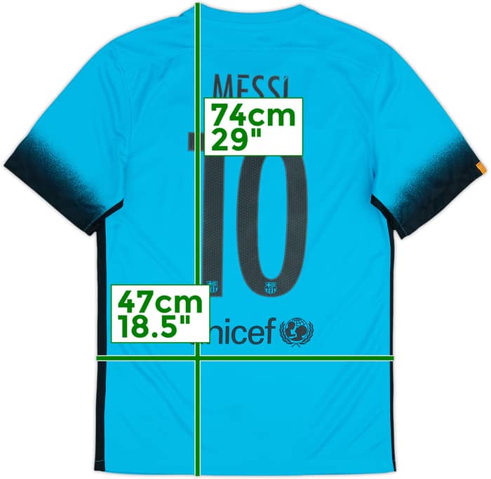 2015-16 Barcelona Third Shirt Messi #10 - 8/10 - (S)