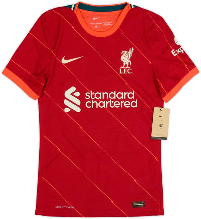 2021-22 Liverpool Authentic Home Shirt Virgil #4 (XS)