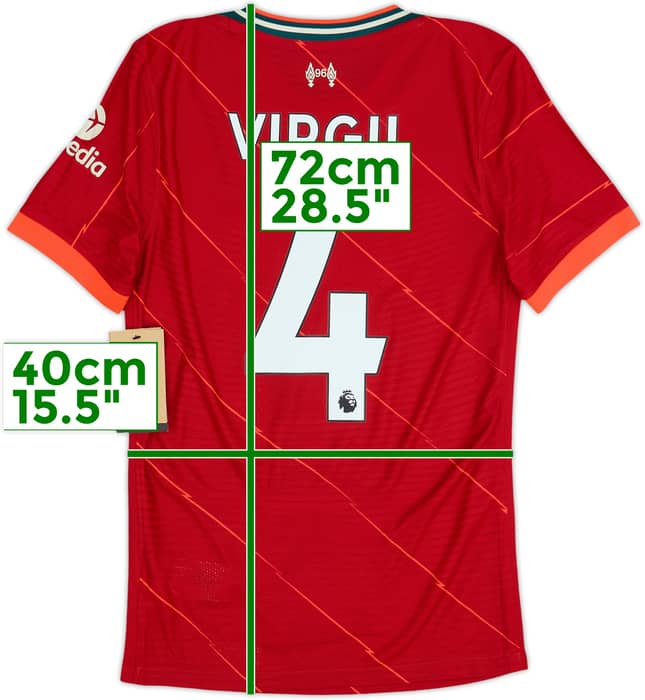 2021-22 Liverpool Authentic Home Shirt Virgil #4 (XS)