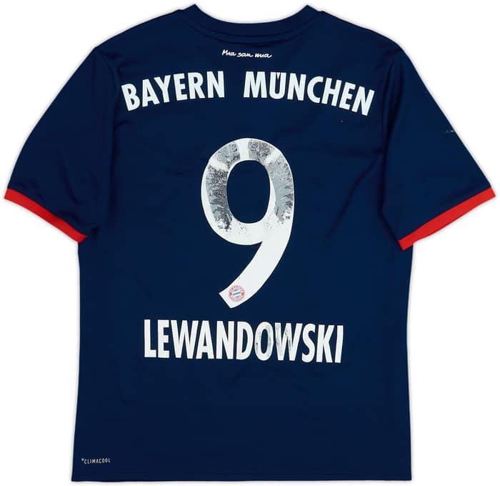 2017-18 Bayern Munich Away Shirt Lewandowski #9 - 4/10 - (13-14 Years)