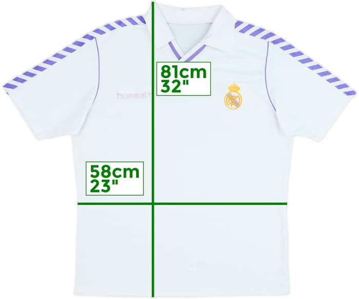 Camiseta de local del Real Madrid 1986-88 - 6/10 - (XXL)