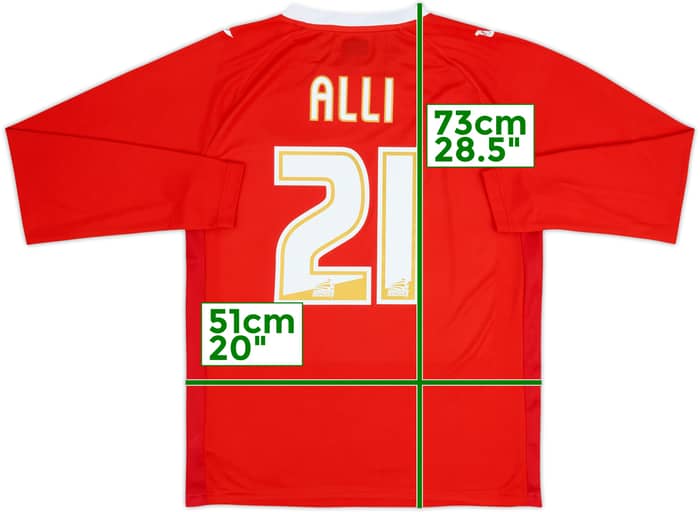 2012-13 MK Dons Away L/S Shirt Alli #21 - 7/10 - (M)