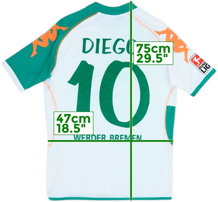 2006-07 Werder Bremen Home Shirt Diego #10 - 6/10 - (L)