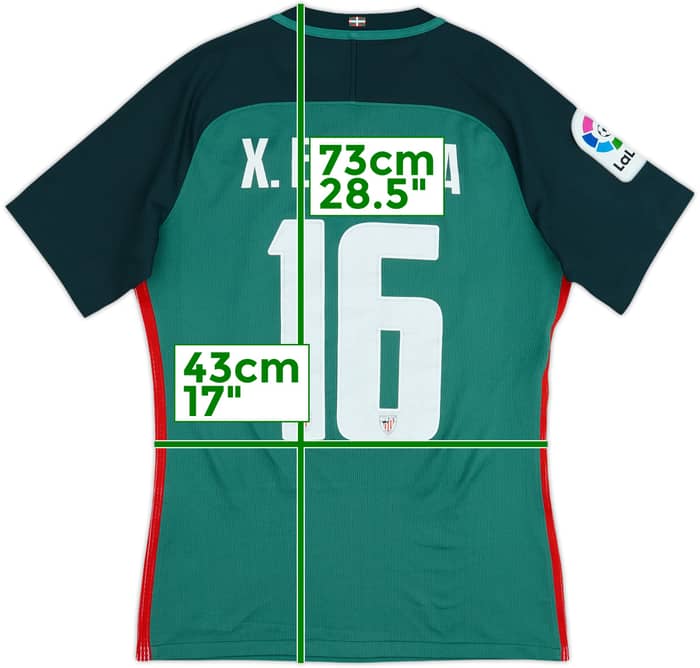 2016-17 Athletic Bilbao Player Issue Away Shirt X.Etxeita #16 - 6/10 - (M)