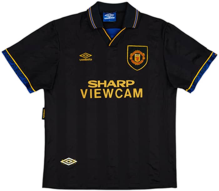 1993-95 Manchester United Away Shirt Cantona #7 - 8/10 - (L)