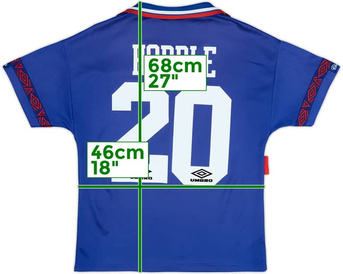 1993-94 Chelsea Home Shirt Hoddle #20 - 5/10 - (S)