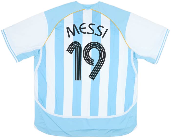 2006 Argentina adidas Reissue Home Shirt Messi #19 (XXL)